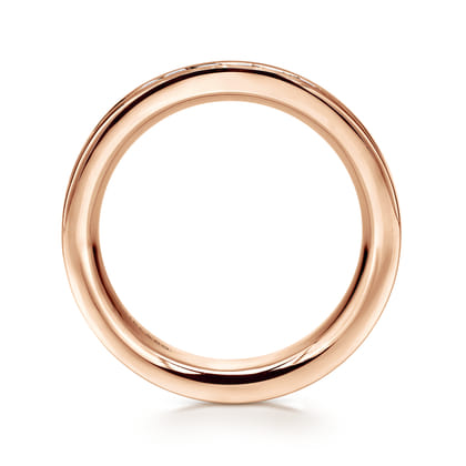 Romana - 14K Rose Gold Channel Prong Set Diamond Eternity Band
