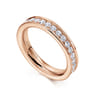 Eternity Band Wedding Ring in 14k Rose Gold with Round Natural Diamond at Gabriel & Co.