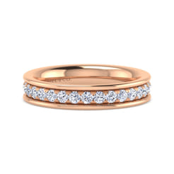 Romana - 14K Rose Gold Channel Set Diamond Eternity Band