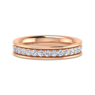 Romana - 14K Rose Gold Channel Set Diamond Eternity Band