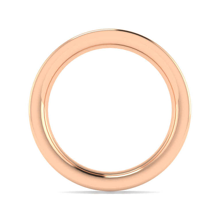 Eternity Band Wedding Ring in 14k Rose Gold with Round Natural Diamond at Gabriel & Co. - Shot 2