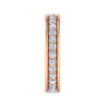 Eternity Band Wedding Ring in 14k Rose Gold with Round Natural Diamond at Gabriel & Co.