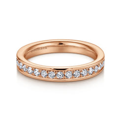 Romana - 14K Rose Gold Channel Set Diamond Eternity Band