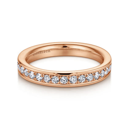 Romana - 14K Rose Gold Channel Set Diamond Eternity Band
