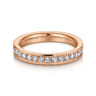 Eternity Band Wedding Ring in 14k Rose Gold with Round Natural Diamond at Gabriel & Co.