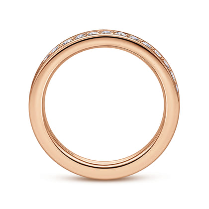 Romana - 14K Rose Gold Channel Set Diamond Eternity Band