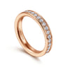 Eternity Band Wedding Ring in 14k Rose Gold with Round Natural Diamond at Gabriel & Co.