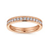 Eternity Band Wedding Ring in 14k Rose Gold with Round Natural Diamond at Gabriel & Co.