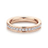 Eternity Band Wedding Ring in 14k Rose Gold with Round Natural Diamond at Gabriel & Co.