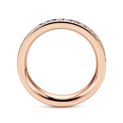 Romana - 14K Rose Gold Channel Set Diamond Eternity Band