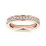 Eternity Band Wedding Ring in 14k Rose Gold with Round Natural Diamond at Gabriel & Co.