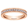 Eternity Band Wedding Ring in 14k Rose Gold with Round Natural Diamond at Gabriel & Co.