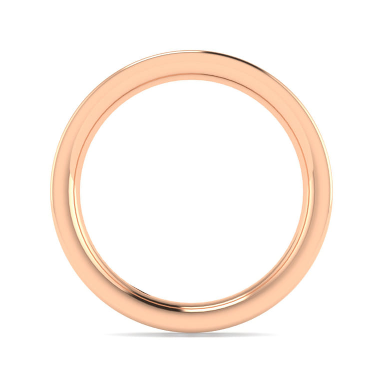 Eternity Band Wedding Ring in 14k Rose Gold with Round Natural Diamond at Gabriel & Co. - Shot 2