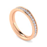 Eternity Band Wedding Ring in 14k Rose Gold with Round Natural Diamond at Gabriel & Co.