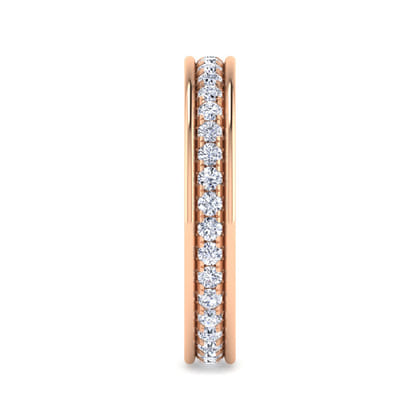 Romana - 14K Rose Gold Channel Set Diamond Eternity Band