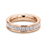 Romana - 14K Rose Gold Channel Set Diamond Eternity Band