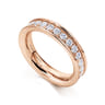 Eternity Band Wedding Ring in 14k Rose Gold with Round Natural Diamond at Gabriel & Co.