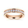 Eternity Band Wedding Ring in 14k Rose Gold with Round Natural Diamond at Gabriel & Co.