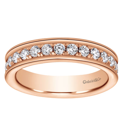 Romana - 14K Rose Gold Channel Set Diamond Eternity Band