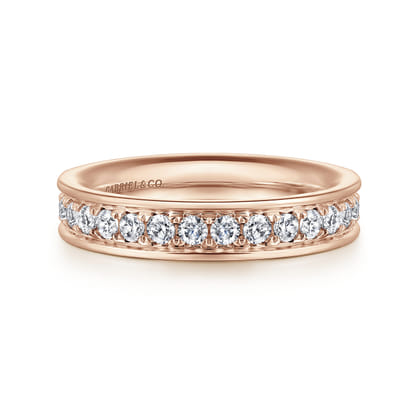 Romana - 14K Rose Gold Channel Set Diamond Eternity Band