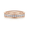 Eternity Band Wedding Ring in 14k Rose Gold with Round Natural Diamond at Gabriel & Co.