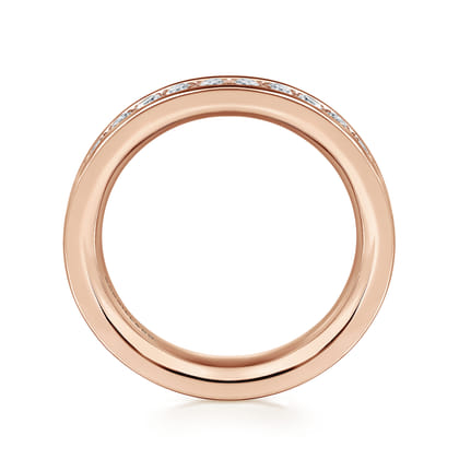 Romana - 14K Rose Gold Channel Set Diamond Eternity Band