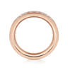 Eternity Band Wedding Ring in 14k Rose Gold with Round Natural Diamond at Gabriel & Co.