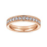Eternity Band Wedding Ring in 14k Rose Gold with Round Natural Diamond at Gabriel & Co.