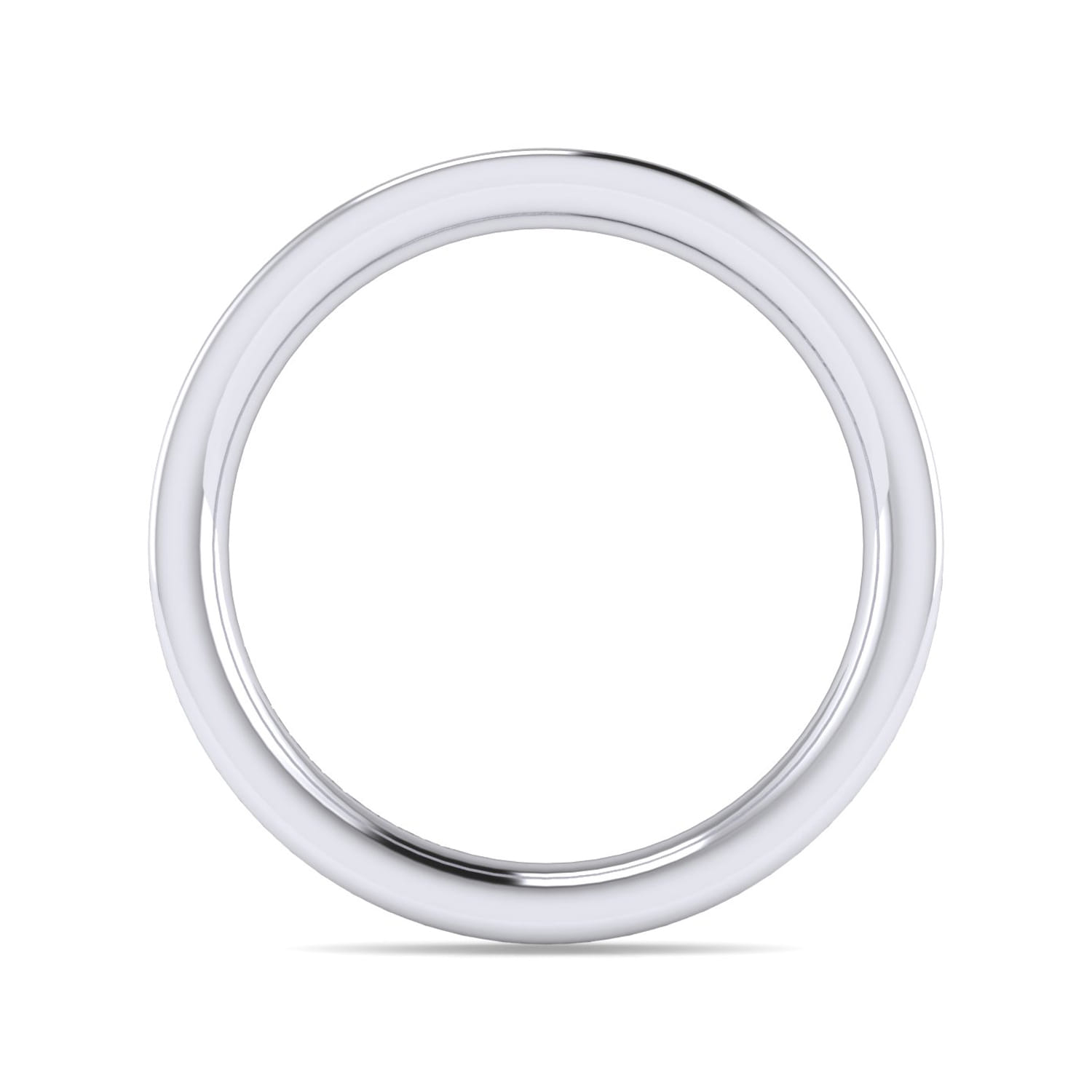 Straight Wedding Ring in 14k White Gold with Round Natural Diamond at Gabriel & Co. - Shot 2