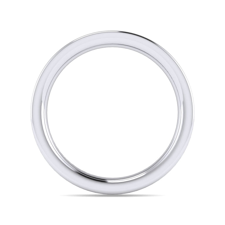 Straight Wedding Ring in 14k White Gold with Round Natural Diamond at Gabriel & Co. - Shot 2