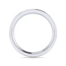 Straight Wedding Ring in 14k White Gold with Round Natural Diamond at Gabriel & Co.