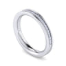 Straight Wedding Ring in 14k White Gold with Round Natural Diamond at Gabriel & Co.