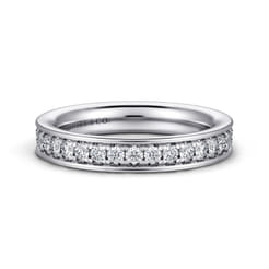 Romana - 14K White Gold Channel Prong Diamond Anniversary Band
