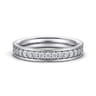 Straight Wedding Ring in 14k White Gold with Round Natural Diamond at Gabriel & Co.