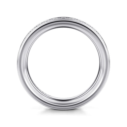 Romana - 14K White Gold Channel Prong Diamond Anniversary Band