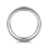 Straight Wedding Ring in 14k White Gold with Round Natural Diamond at Gabriel & Co.