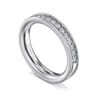 Straight Wedding Ring in 14k White Gold with Round Natural Diamond at Gabriel & Co.