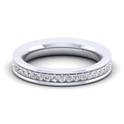 Romana - 14K White Gold Channel Prong Diamond Anniversary Band