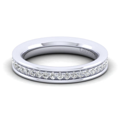 Romana - 14K White Gold Channel Prong Diamond Anniversary Band