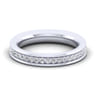 Straight Wedding Ring in 14k White Gold with Round Natural Diamond at Gabriel & Co.