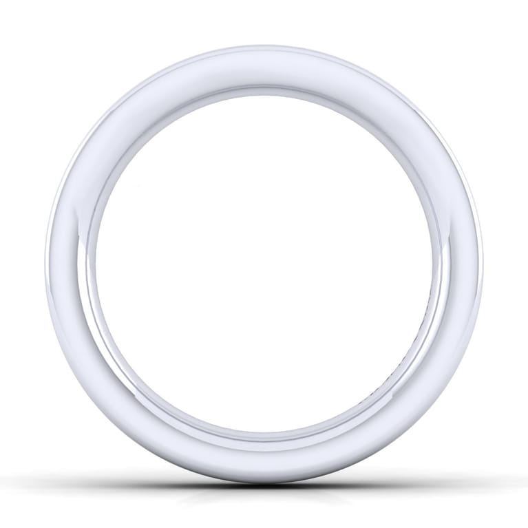 Straight Wedding Ring in 14k White Gold with Round Natural Diamond at Gabriel & Co. - Shot 2
