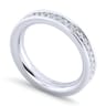 Straight Wedding Ring in 14k White Gold with Round Natural Diamond at Gabriel & Co.