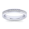 Straight Wedding Ring in 14k White Gold with Round Natural Diamond at Gabriel & Co.