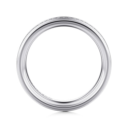 Romana - 14K White Gold Channel Prong Diamond Anniversary Band