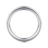 Straight Wedding Ring in 14k White Gold with Round Natural Diamond at Gabriel & Co.