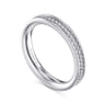 Straight Wedding Ring in 14k White Gold with Round Natural Diamond at Gabriel & Co.