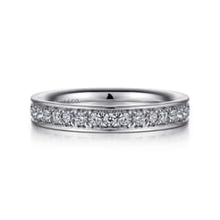 Romana - 14K White Gold Channel Prong Diamond Anniversary Band