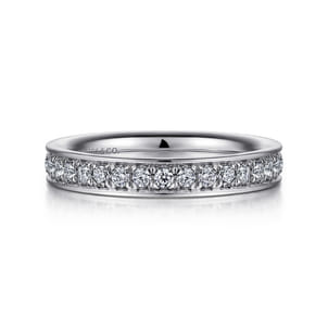 Romana - 14K White Gold Channel Prong Diamond Anniversary Band