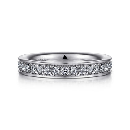 Romana - 14K White Gold Channel Prong Diamond Anniversary Band