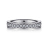Straight Wedding Ring in 14k White Gold with Round Natural Diamond at Gabriel & Co.